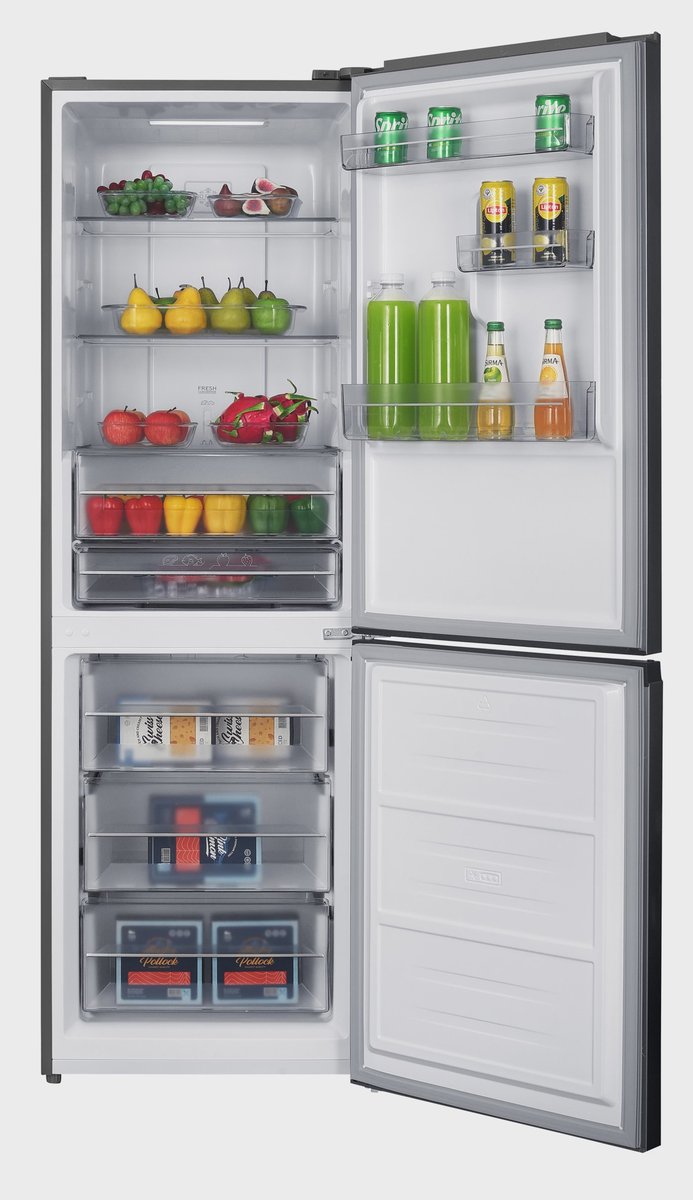 Trisa Kombi Kühlschrank 323 L, Edelstahl