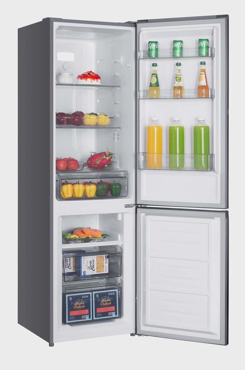 Trisa Kombi Kühlschrank 253 L, Edelstahl